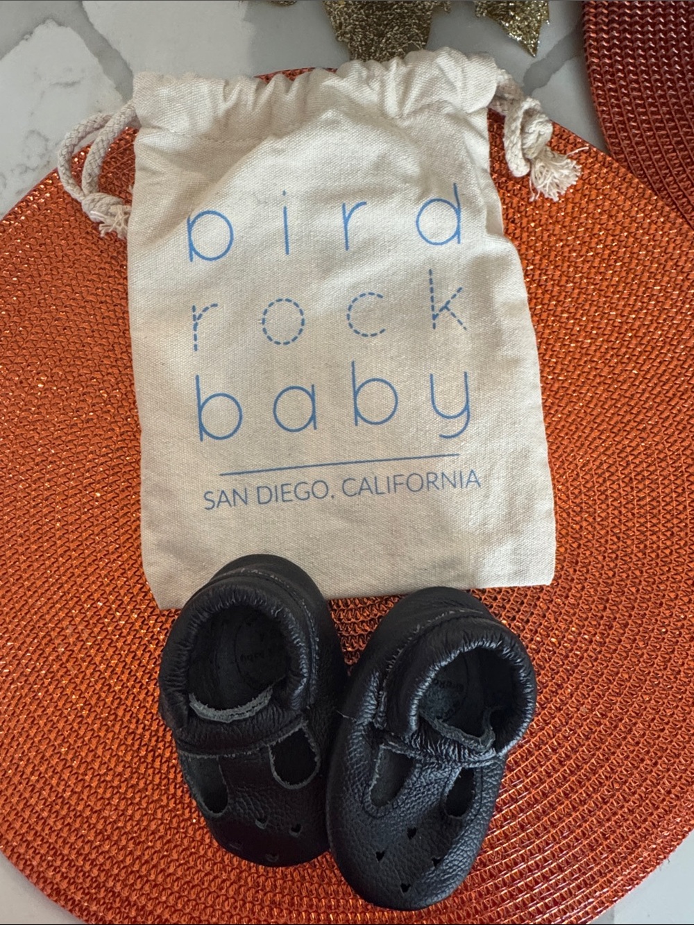 Black Leather T-Strap Baby Shoes
